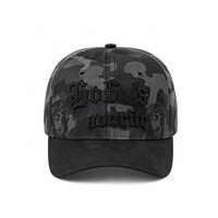 Promotion : Casquettes de baseball brodées camouflage 5 panneaux structurées A-Frame Gorras avec boîte – En stock