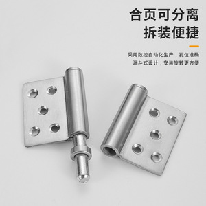 Bisagras de Acero Inoxidable con Apertura de 180 Grados, Diseño Minimalista de 4 Orificios para Aplicaciones en Puertas y Ventanas - Product Image 5