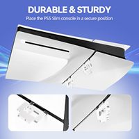 Support horizontal pour console PS5 Slim Pro, compatible avec PlayStation 5 Pro édition disque, support en acrylique transparent pour l'affichage