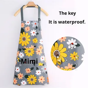 Bán buôn nhà bông vải thoáng khí Tạp dề dầu chịu mài mòn làm việc quần áo nấu ăn tạp dề - Product Image 4