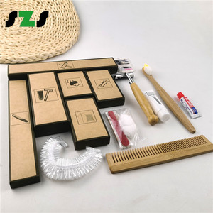 Kit de brosse <span class=keywords><strong>dentaire</strong></span>, 20 pièces, ensemble de chaussons dentaires d'hôtel, brosse <span class=keywords><strong>à</strong></span> dents biodégradable avec <span class=keywords><strong>pâte</strong></span> - Product Image 4