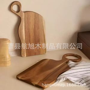 Tabla de cortar de madera de acacia de 38x18cm con asa para cocina y sala de estar - Product Image 3