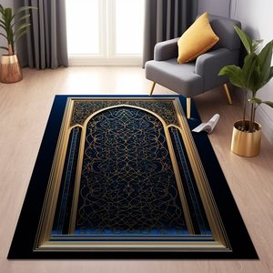 <span class=keywords><strong>Alfombra</strong></span> de Oración con Diseño Árabe - <span class=keywords><strong>Alfombra</strong></span> Decorativa Multifuncional para Interiores del Hogar, Tamaño Ajustable y Diseños Personalizados - Product Image 2
