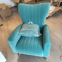 Fauteuil en flanelle moderne pour salon, fabricant en gros, taille personnalisée, OEM ODM, commande en gros directe d'usine