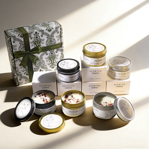 Vela Aromática de Cera de Soja em Pote com Flores Secas Colocadas à Mão para Lembrancinha de Casamento, Presente de Aniversário, Vela de Aromaterapia Floral - Product Image 1