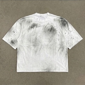 T-shirt en coton blanc pour homme, manches courtes, col rond, jersey décontracté, imprimé avec un motif de vélo, coupe classique - Product Image 2