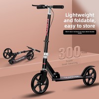 Skuter Lipat Anak Roda 2 Rem Tangan Roda PU Besar Tinggi Dapat Disesuaikan Bahan Aluminium Alloy Grosir