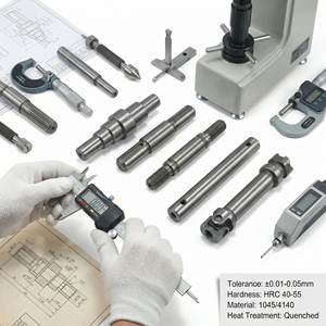 عمود دوران ومحور وقضيب مخرط ومقوى عالي الدقة من الفولاذ الكربوني 1045 4140 عالي القوة مُصنع بتقنية CNC - Product Image 2