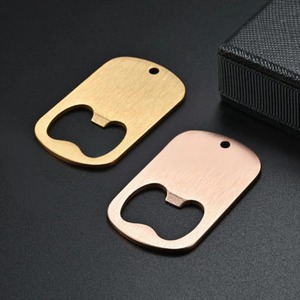 Stainless Steel Bottle Opener Matte Pendant Blank <b>ID</b> <b>Dog</b> <b>Tag</b> DIY Handmade Jewelry Findings Accessories Wholesale 50X30mm - Product Image 5