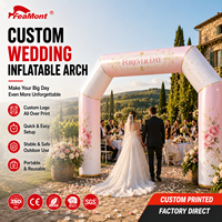 Arche gonflable élégante et hermétique FEAMONT pour toile de fond de mariage, décoration d'entrée couleur personnalisée, taille personnalisée disponible