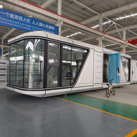 Casas de construcción móviles prefabricadas de lujo modernas, cápsula espacial pequeña, marco de acero galvanizado, hoteles, centros turísticos, contenedor solar