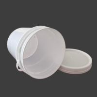 Fabrication professionnelle de seaux en plastique, seau en plastique blanc PP de 2,5 L, fûts en plastique de qualité alimentaire, seaux et barils