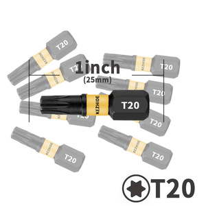 Kezhide <b>Torx</b> Impact Insert <b>Bit</b> T20 1 In 20 Piece S2 Steel Auto Repair Tool - Product Image 2