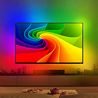 Nanxin Smart TV rétro-éclairage avec Hdmi 2.0 Sync Box Immersion Ambient TV Led Light Strip Kit fonctionne avec Alexa et Google Home