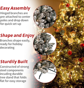 Snow Flocked Realistic Cheap Modern Artificial Commercial High Quality <strong>Christmas</strong> Tree With Andlights Changing - Product Image 5