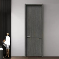 Porte intérieure insonorisée en bois pour la maison, ensemble de porte de chambre en bois massif composite écologique sur mesure pour la décoration intérieure