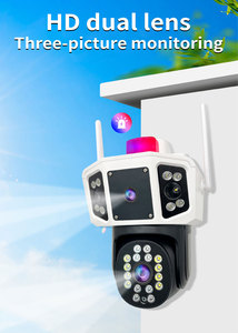 Q618 doppia lente PTZ pistola fotocamera 4MP HD WiFi, rotazione 360 °, monitoraggio Tri-schermo e allarmi Audio/visivi intelligenti - Product Image 2