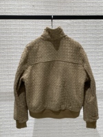 Blouson Bomber en Peau de Mouton Tressée pour Homme – Veste en Cuir Véritable sur Mesure à Col Montant – Prix d'Usine en Gros