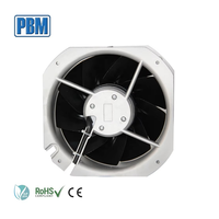Ventilateur axial d'extraction électrique haute efficacité 280x280x80mm avec roulement à billes, pales en acier inoxydable, moteur EC sans balais 24/48VDC