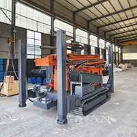 Foreuse de puits DTH portable 300m de profondeur avec moteur, pompe et boîte de vitesses pour forage de puits d'eau, mobilité sur chenilles élevée