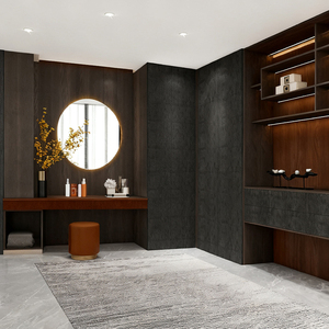 Lemari Pakaian Kayu Modern BOSNiE, Furnitur Kamar Tidur Mewah, Lemari Modular Pintu Geser, Kabinet Gantung Pakaian, Armoire Hotel - Product Image 2