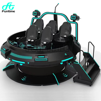 Machine multijoueur de jeu de simulateur de vr de réalité virtuelle de VR 5 sièges emballant le simulateur de 9d VR