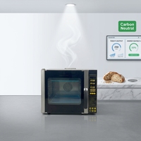 Four à convection électrique commercial d'occasion avec thermostat réglable, 4 plateaux, protection contre la surchauffe pour restaurant, boulangerie, gâteaux, pain