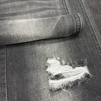 Tissu en denim sergé noir/blanc 16s 7,4 oz du fabricant, léger, en polyester et coton, écologique, pour filles