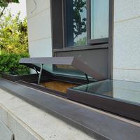 Fenêtre de toit fixe rectangulaire en aluminium pour balcon, design moderne, résistante au vent, pour sous-sol