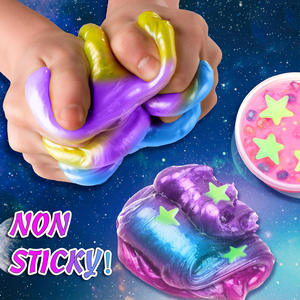 Set de Arcilla de 12 Colores para Manualidades DIY: Slime de Burbujas Efecto Cielo Estrellado, Lodo de Cristal y Lodo Acuático, Juguete de Lodo de Agua, Set Galaxia Cielo Estrellado - Product Image 4