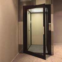 Ascenseur hydraulique pour villa JINMEITE, sans fosse, cabine en verre intérieure, acier au carbone, installation facile, 2-5 étages, CE