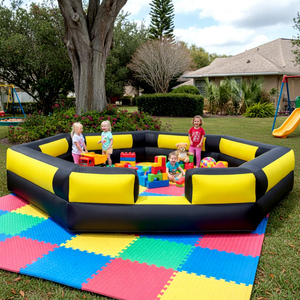 Juguetes Inflables para Niños de Jardín de Infancia, Barrera de Seguridad, Piscina de Pelotas Inflable para Guardería, Área de Juego Interior <span class=keywords><strong>y</strong></span> Exterior Duradera para Niños - Product Image 1