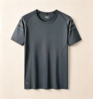 T-shirt de sport réfléchissant à col rond à séchage rapide, imprimé réfléchissant, best-seller