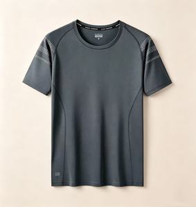 <span class=keywords><strong>Camiseta</strong></span> Deportiva de Cuello Redondo Reflectante de Secado Rápido, <span class=keywords><strong>Camiseta</strong></span> con Estampado Reflectante - Product Image 3