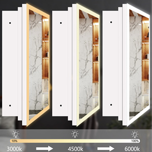 FUMANGO-Botiquín iluminado con desempañador, atenuador, <span class=keywords><strong>modo</strong></span> de 3 colores, empotrado o montaje en superficie, armario de espejo de montaje en pared - Product Image 3