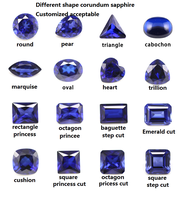 Saphir synthétique Corindon Starsgem 1,5 mm Prix bas Madagascar Saphir bleu clair foncé rond