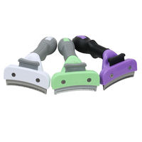 Peigne pour animaux de compagnie en caoutchouc acrylique TPR et acier inoxydable de haute qualité EUR PET, durable, pour le toilettage des chiens et des chats, brosse pour enlever les poils