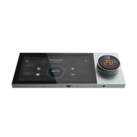 Panneau tactile intelligent KNX 6 pouces à double écran, bouton rotatif, contrôle de scène à quatre micros, 52 appareils, Android 8.1 pour l'automatisation des maisons, hôtels et bâtiments