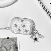 Nouvelle coque de protection souple en TPU pour AirPods Pro 1 2 3 4 avec pendentif pentagramme scintillant de même style