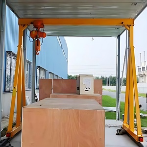 Offre Spéciale personnalisé 2 3 5 tonnes 4 roues un cadre Mini petite grue à portique mobile portable avec palan à chaîne à vendre - Product Image 3