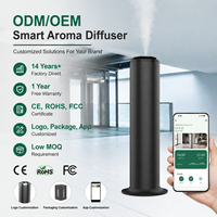 Diffuseur d'arômes intelligent WiFi en forme de tour, 500 ml, diffuseur d'huiles essentielles, commande par application, usage commercial pour hôtel, spa, maison, bureau
