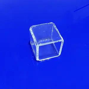 Quartz glass square tank laboratory customized glass tank with waste liquid tank quartz container