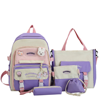 2025 Fábrica al por mayor Lona de gran capacidad Linda mochila escolar para estudiantes Primaria para niños adolescentes