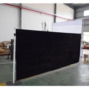 Telón de fondo portátil de terciopelo con estructura de tubos y cortinas para bodas y eventos. - Product Image 1