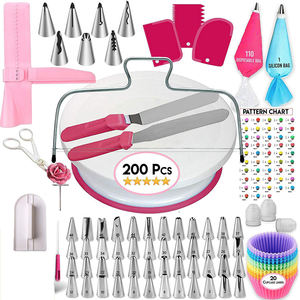 وأدوات الخبز والمعجنات الدوارة ، ملعقة تزيين الكيك بخط مزدوج ، أدوات الكيك بطبقات - Product Image 2