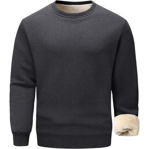 Sudadera de Forro Polar Sherpa para Hombre FOXA, Cuello Redondo, Algodón, Jersey Cálido de Invierno, Manga Regular, Antiencogimiento - Product Image 1