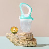 Nieuw Ontwerp Bpa Gratis Herbruikbare Eco-Vriendelijke Siliconen Baby Fruit Feeder Fopspeen Geschenkset Met Siliconen Hoes