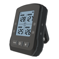Thermomètre de viande sans fil WiFi OEM numérique à 4 sondes multiples avec écran LCD en plastique, alarme USB-C pour barbecue et cuisine
