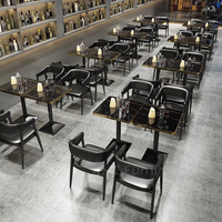Nouvelle arrivée : canapé de café moderne, banc rembourré noir, table à manger noire, mobilier pour restaurant, café, bistrot