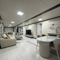 Rumah Modular Prefab Mewah 2-3 Kamar Tidur 20ft 40ft Rumah Kontainer yang Dapat Diperluas dengan Panel Sandwich untuk Penggunaan Gym & Sekolah